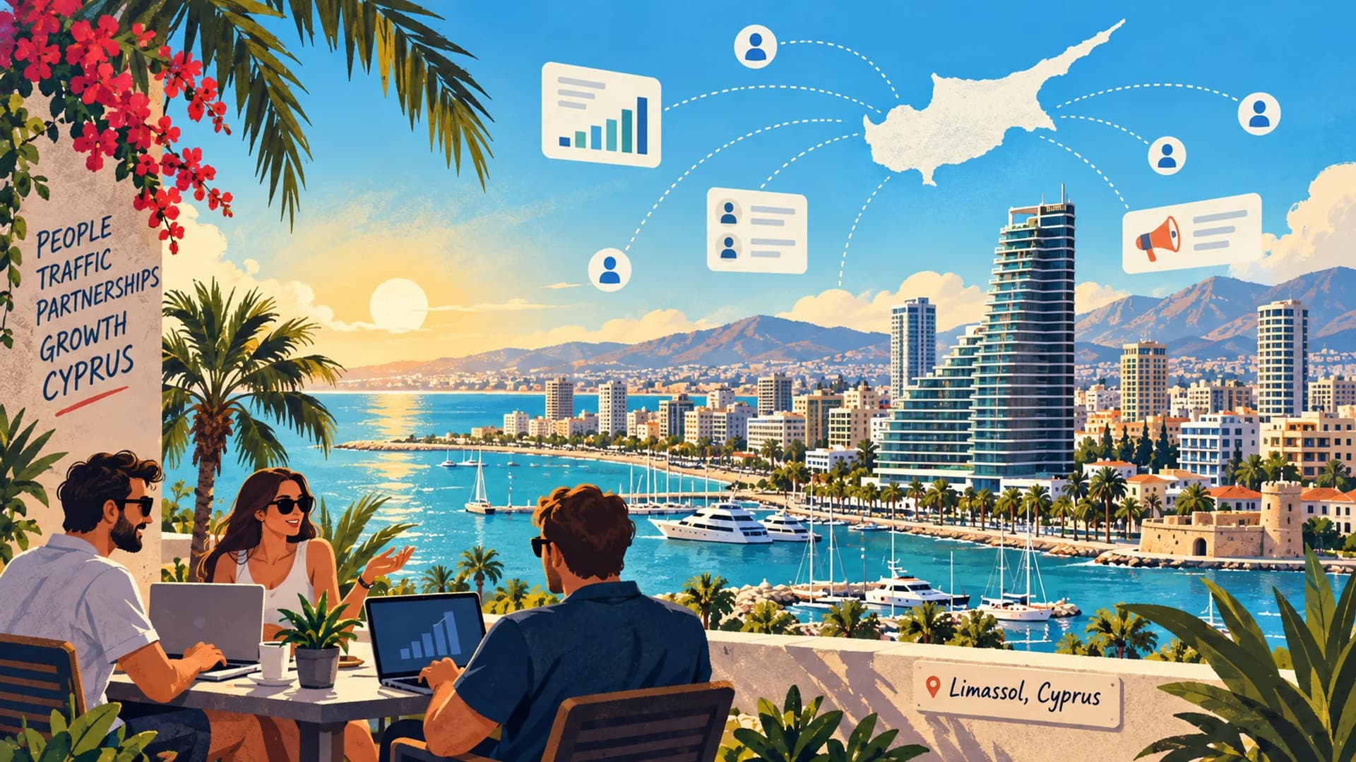Editorial AntiMedia artwork for Cyprus iGaming advertisers looking for real content, paid reach and author tasks